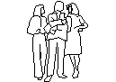 Three Women Together. CAD block preview