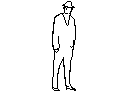 A fellow with hat CAD block preview
