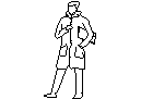 A jock in a jacket CAD block preview