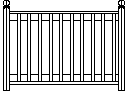 Balustrade Railing Panel with Balls CAD block preview