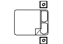 Double Bed with Side Tables - Plan CAD block preview
