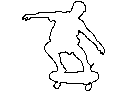 Boy on skateboard CAD block preview