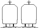 Cross section of rail line and trains CAD block preview
