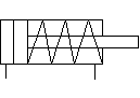 Cylinder - Single Action - Spring Return CAD block preview
