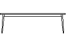 Dining Table - Elevation View CAD block preview