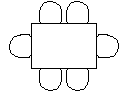 Dining Table - Plan CAD block preview