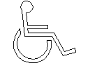 Disabled parking symbol CAD block preview