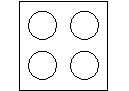 Domestic Stove - Plan CAD block preview