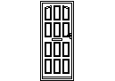 Door Elevation - Type 13 CAD block preview