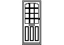 Door Elevation - Type 15 CAD block preview