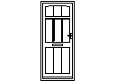 Door Elevation - Type 16 CAD block preview