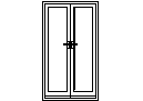 Door Elevation Double CAD block preview