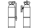 Fire Extinguishers - Elevations CAD block preview