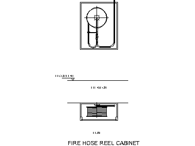 Fire Hose Reel Cabinet – free CAD block preview