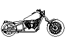 Harley Motorbike - Side View CAD block preview