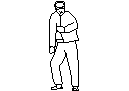 Injured Soldier - USA Civil War CAD block preview