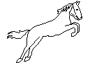 Jumping Horse CAD block preview