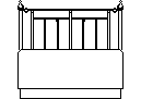 King Size Bed - Elevation View CAD block preview