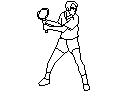 Lad Playing Tennis CAD block preview