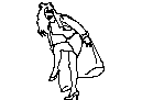 Lady Adjusting Heel CAD block preview