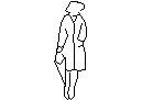 Lady with Umbrella CAD block preview