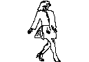 Lady Strutting CAD block preview