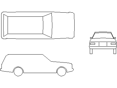 Large Wagon – free CAD block preview