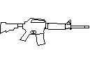 M16 Carbine 16 inch barrel CAD block preview
