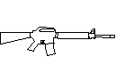 M16 Rifle 20 inch Barrel CAD block preview