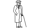 Man with Cane CAD block preview