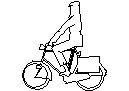 Man on Bicycle CAD block preview