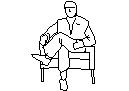 Man Sitting on Bench CAD block preview
