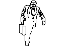 Man Walking with Briefcase – free CAD block preview