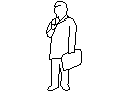 Man with Briefcase CAD block preview