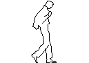 Man with Jacket Over Shoulder – free CAD block preview