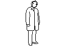 Man with Long Jacket CAD block preview