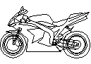 Motorcycle - Elevation CAD block preview