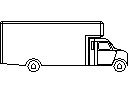 A Moving Truck - Side View CAD block preview