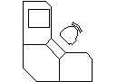 Office workstation - plan CAD block preview