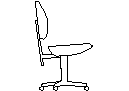 Office Chair - Elevation View CAD block preview