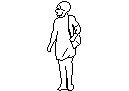 Older Lady with Handbag CAD block preview
