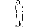 Outline of man – free CAD block preview