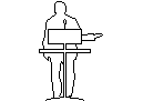 Speaker with Podium - Elevation CAD block preview