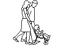 A couple with pusher CAD block preview