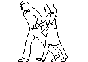 A couple holding hands CAD block preview