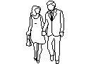 A dressed up couple CAD block preview