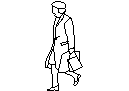 A Judge Walking CAD block preview