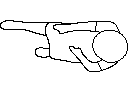 A sitting woman CAD block preview