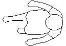A woman sitting CAD block preview