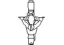 Plan view of a person on a bike CAD block preview